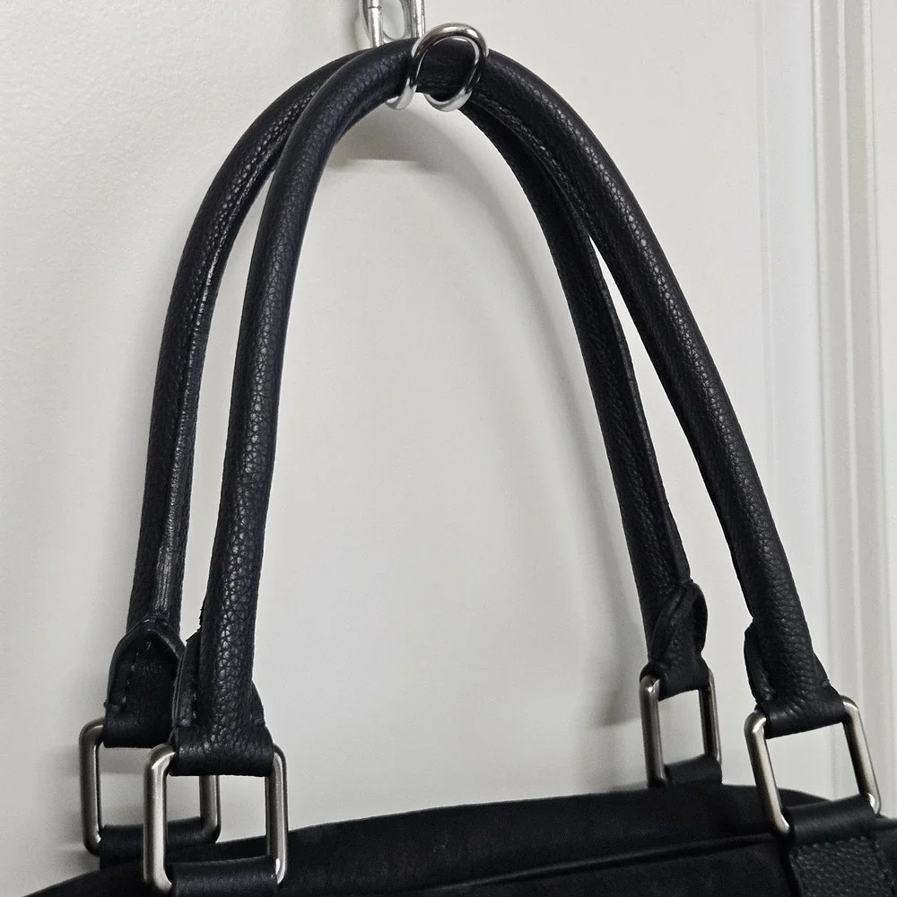 Anderson's Blue Duffle Shoulder Bag Weekender Travel Calf Leather Italy